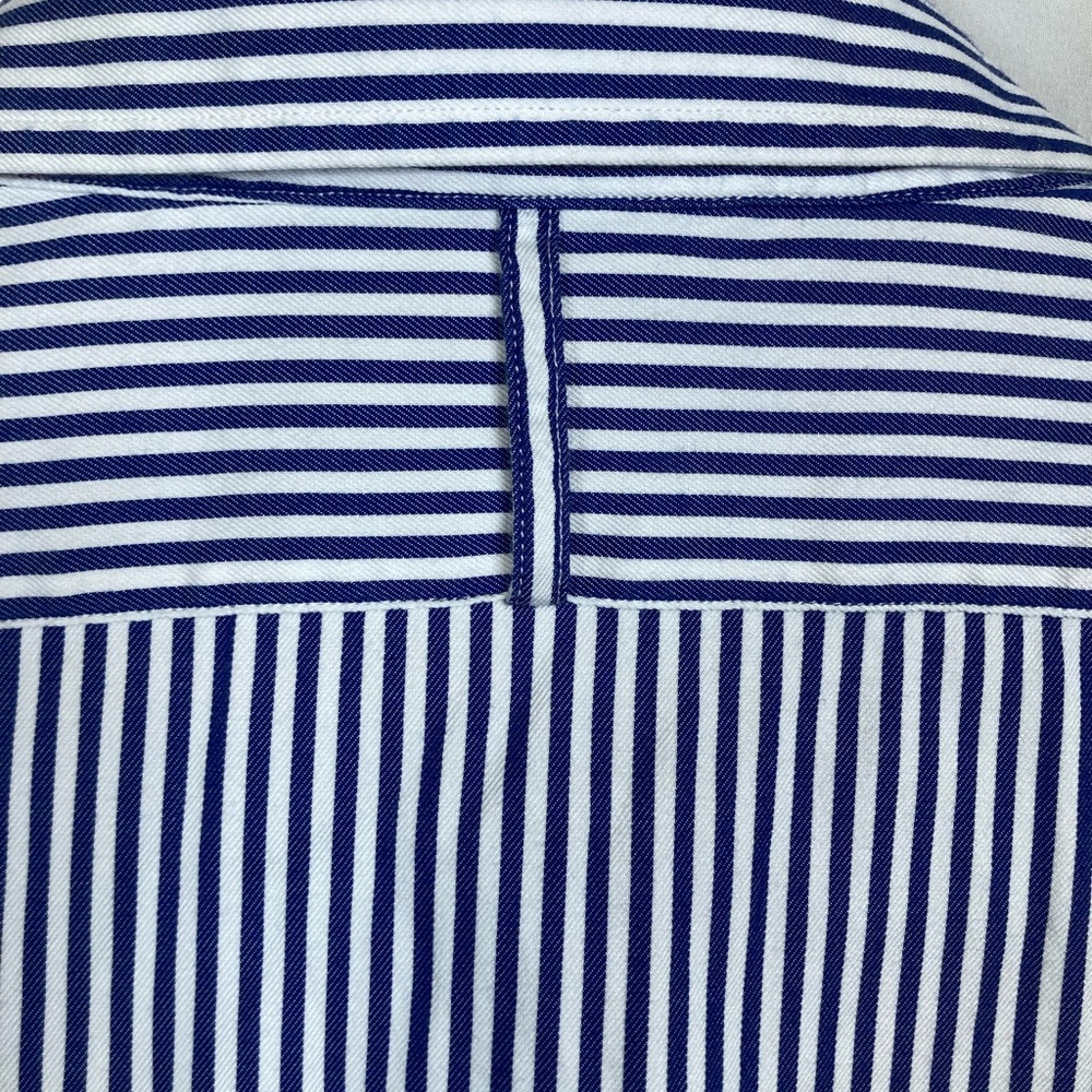 Lincs Davis Chu Men's Blue and White Striped Button Down Shirt Sz XL - Picture 14 of 16